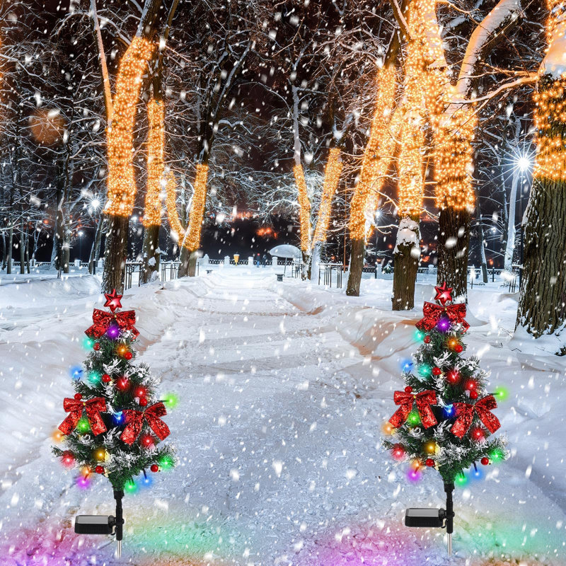 Solar christmas garden ornaments discount